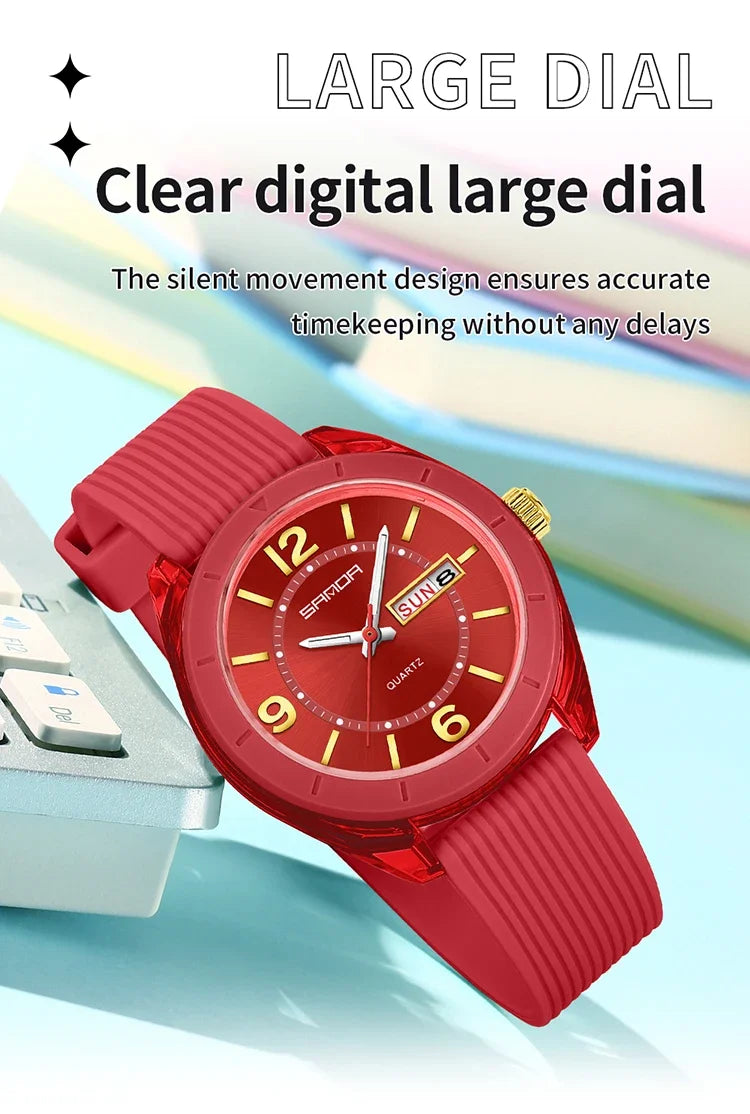 Reloj de Pulsera SANDA para Mujer, Nuevo, Moderno, Deportivo, de Cuarzo, con Fecha, Semana, Resistente al Agua, Luminoso, Elegante