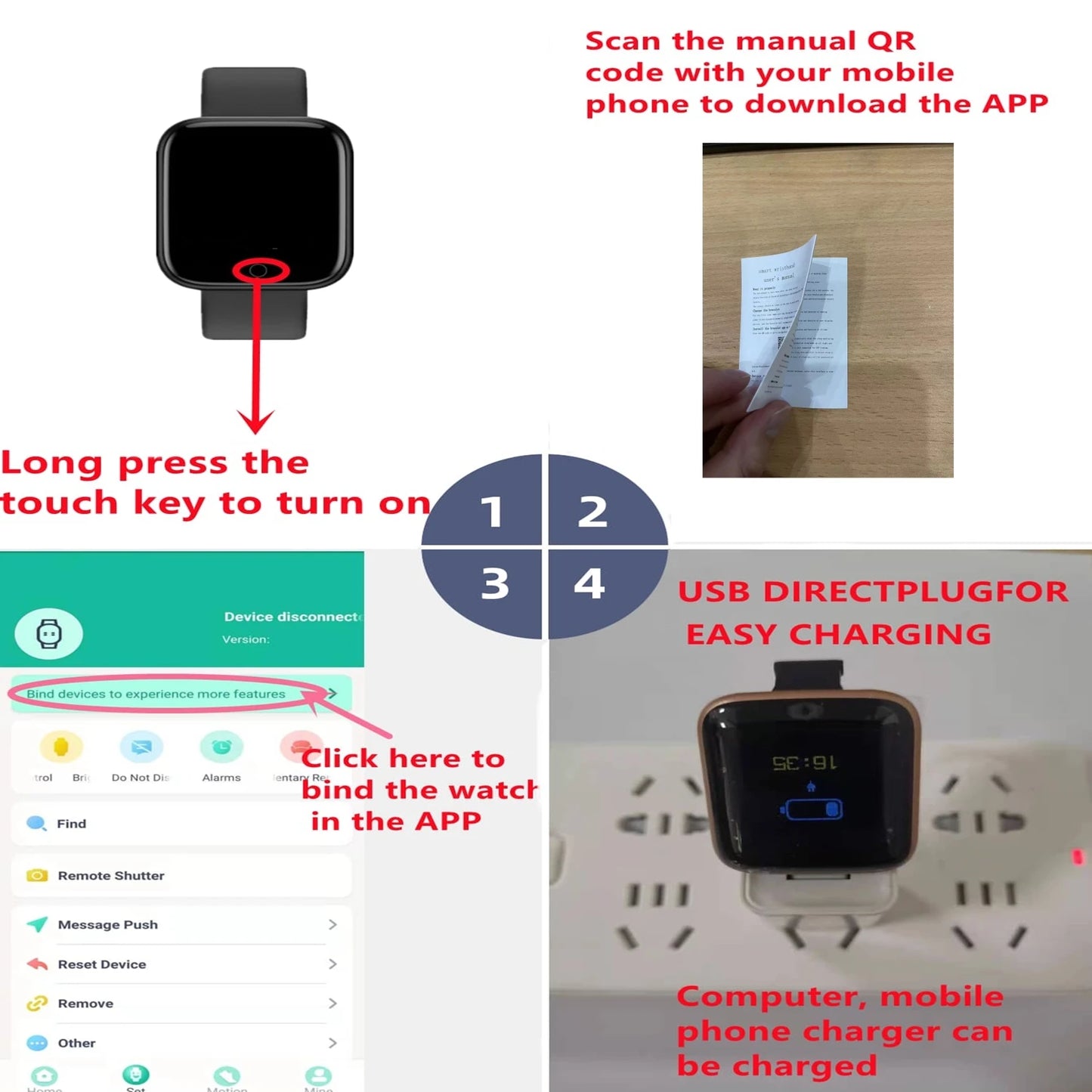 Reloj inteligente para hombre y mujer, pulsera con mensaje, Monitor de Fitness, regalo de cumpleaños, reloj electrónico para Android IOS