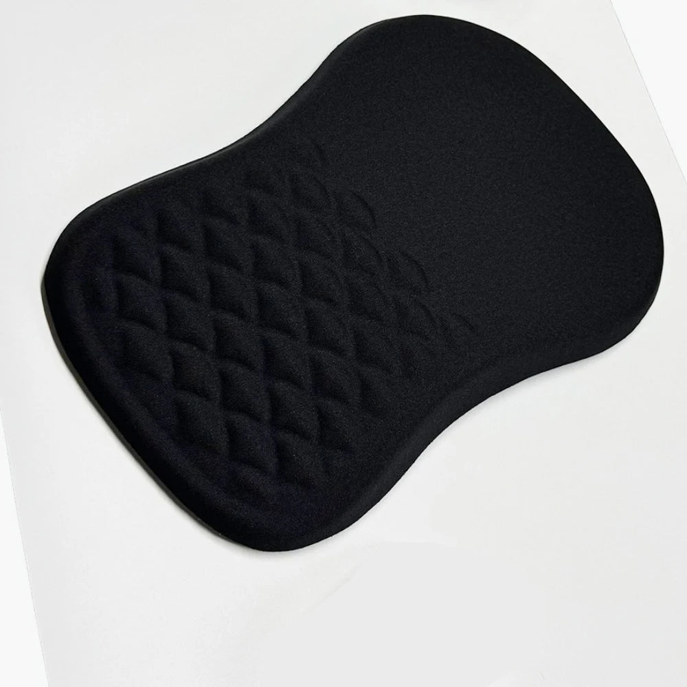 Alfombrilla de ratón ergonómica con reposamuñecas, cómoda soporte para muñeca, antideslizante, de algodón con memoria de alta elasticidad, para PC, portátil y ordenador