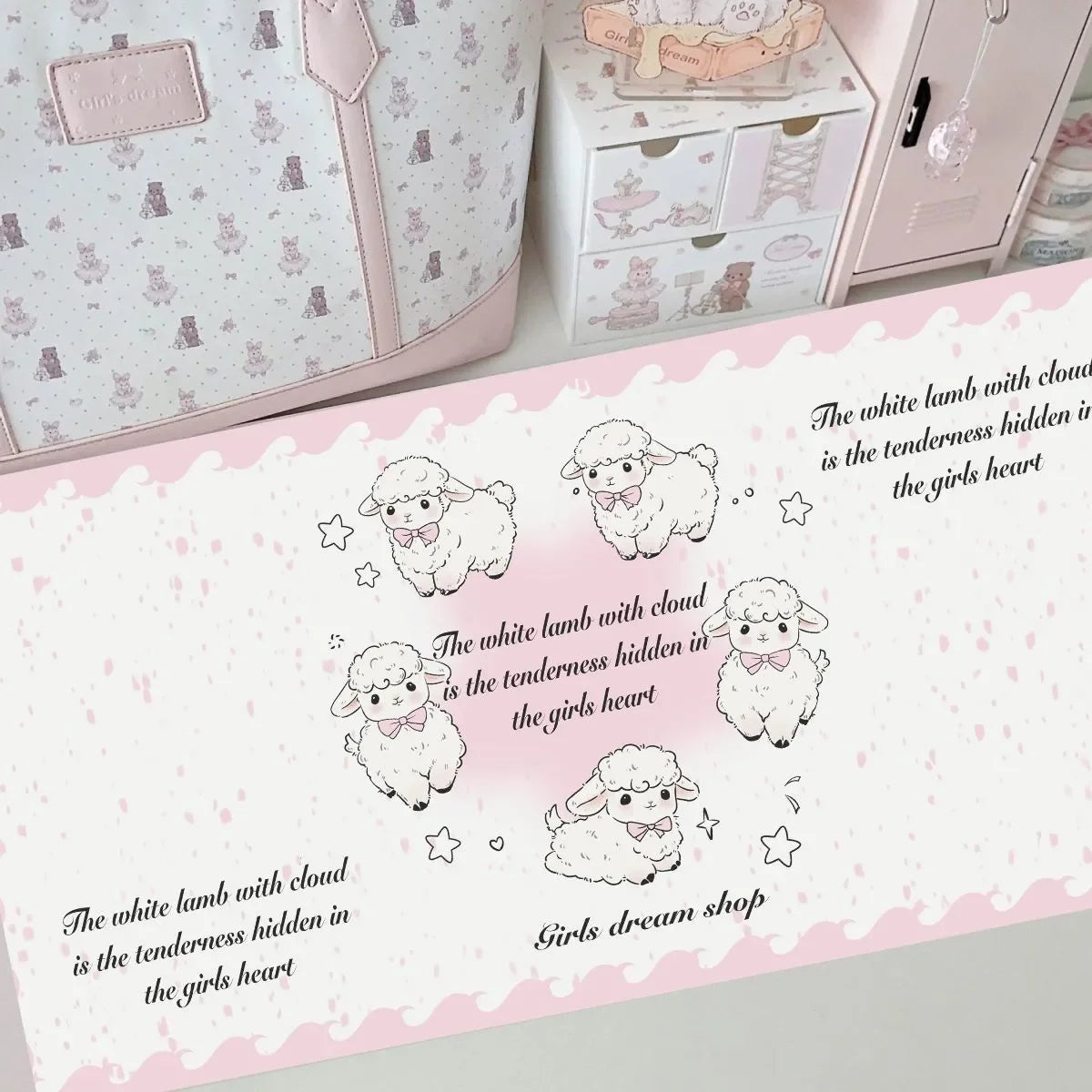 Protector de almohadilla de escritorio de cuero, alfombrilla de ratón de amor con gradiente de conejito rosa, alfombrilla de escritorio de oficina, impermeable, antideslizante, PU, secante de escritorio