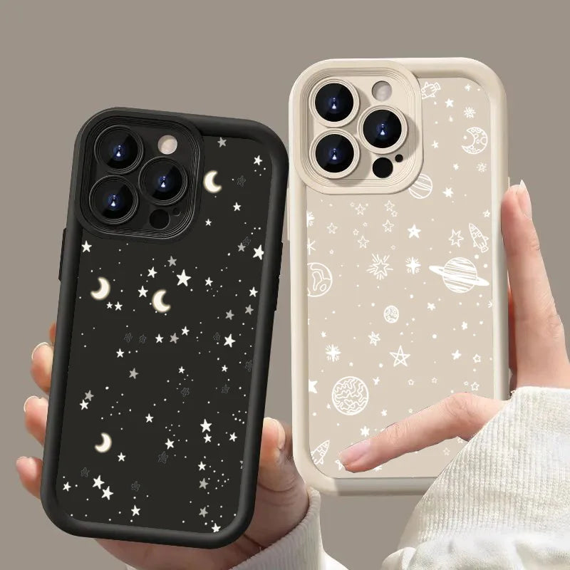 Funda de Teléfono con Estampado de Estrellas para Samsung S26 Ultra, Fundas para Galaxy S24 S25 Plus S23 FE S22 S21 A26 A36 A56 A35 A55 A34 A54 A53 A52S