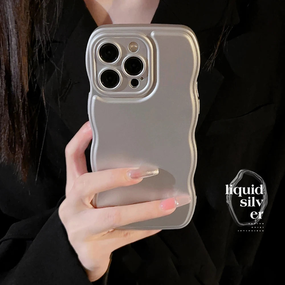 Nueva funda de teléfono ondulada para hombres y mujeres para iPhone 12 13 14 15 16 Pro Max a prueba de golpes disipar el calor fundas blandas de silicona carcasa protectora