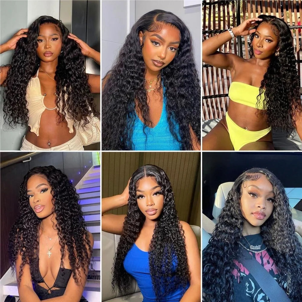 Extensiones de cabello humano de onda profunda 12A brasileño con extensiones de cabello crudo rizado virgen mechones 100% cabello humano entrega en 2-5 días
