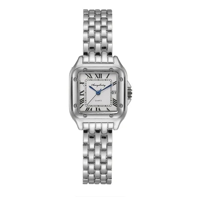 Nuevo reloj de moda para hombre, reloj cuadrado de diseño Simple para pareja, reloj de cuarzo, reloj de mujer de acero inoxidable a la moda