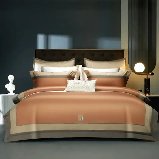 Juego de Ropa de Cama de Lujo de 4/7 Piezas, 1000 Hilos, Algodón Egipcio, Bordado, Tamaño Queen/King, Incluye Funda Nórdica, Sábana/Sábana Ajustable y Fundas de Almohada