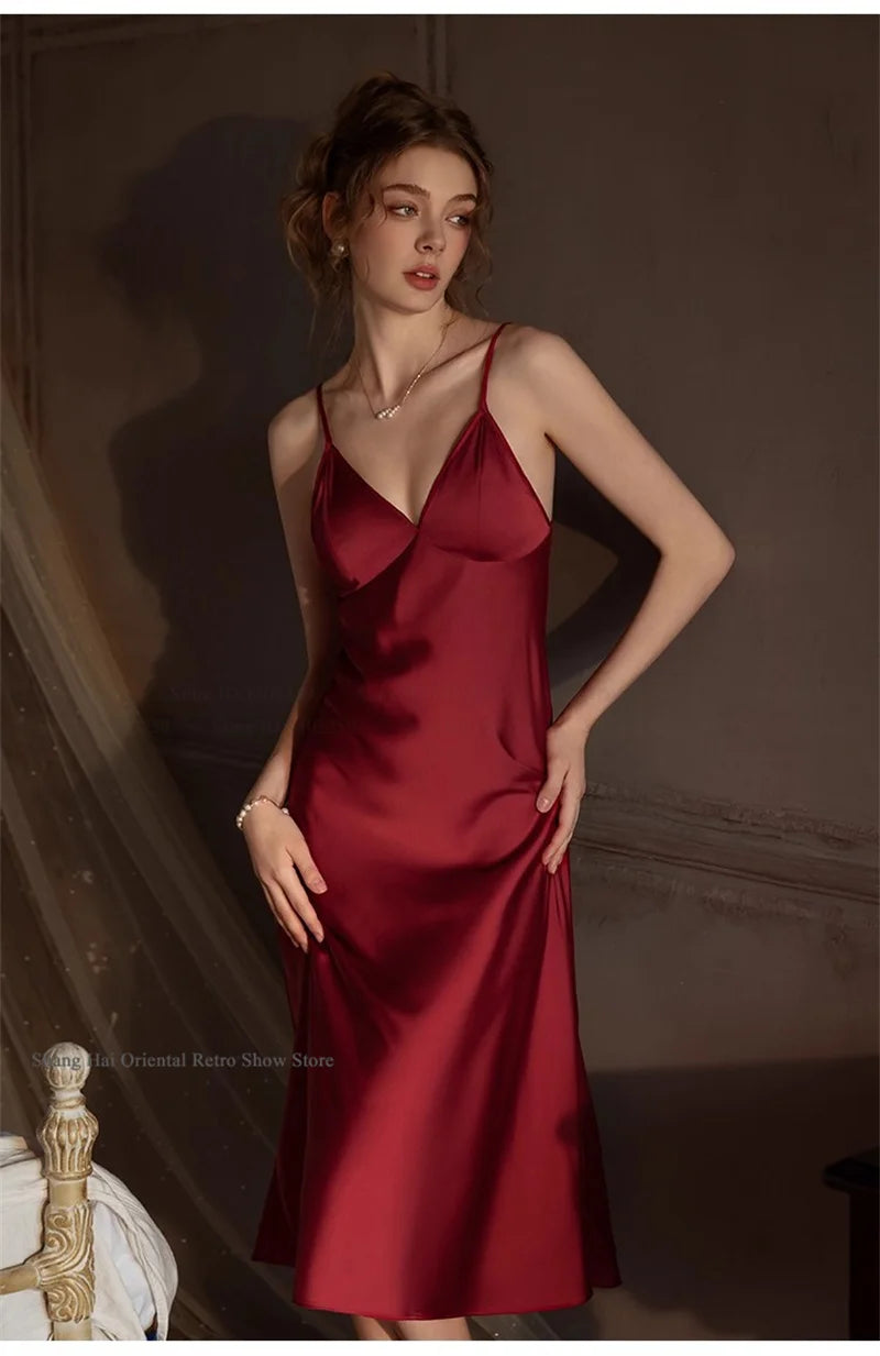 Elegante Conjunto de Bata Larga para Mujer, Lencería Sexy, Ropa de Dormir, Kimono Holgado, Bata de Baño, Vestido de Casa de Satén Sedoso, Ropa de Estar
