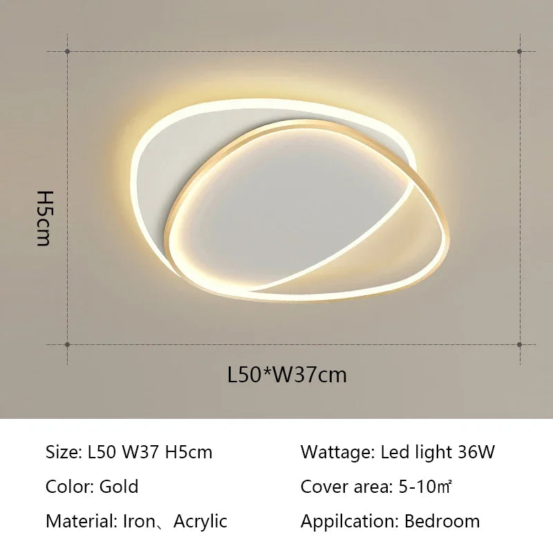 Luces de techo LED redondas modernas para dormitorio Simple, lámparas de estudio para sala de estar, iluminación interior, decoración del hogar, accesorios de lámpara brillante