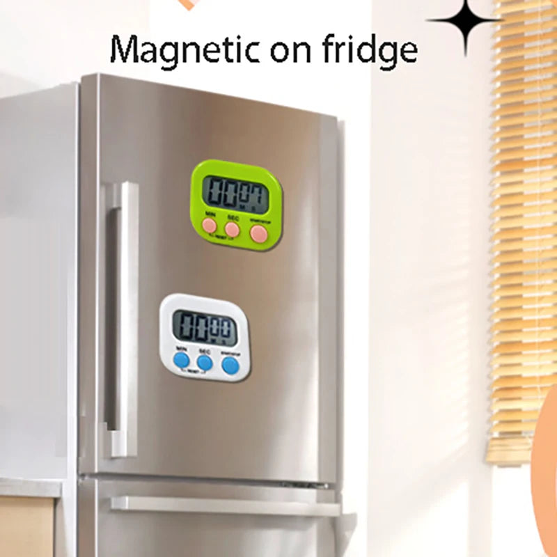 Temporizador de cocina digital durante 99 minutos, cuenta regresiva de cocina con herramienta magnética, temporizador, despertador, contador con soporte