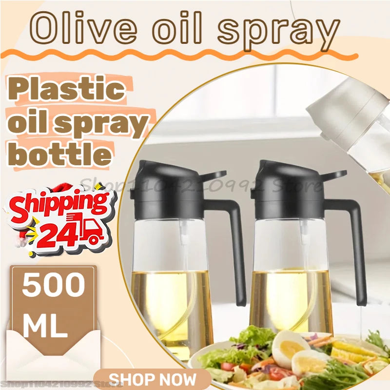 Botella pulverizadora de aceite, pulverizador de aceite de oliva, dispensador de cocina de plástico, Camping, hornear, vinagre, pulverizador de soja, accesorios de cocina