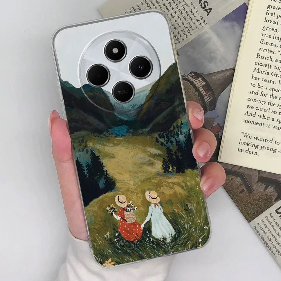 Funda de teléfono para Redmi 14C 4G, cubierta trasera creativa, transparente, suave, delgada, de silicona TPU, a prueba de golpes, protectora para Redmi14C