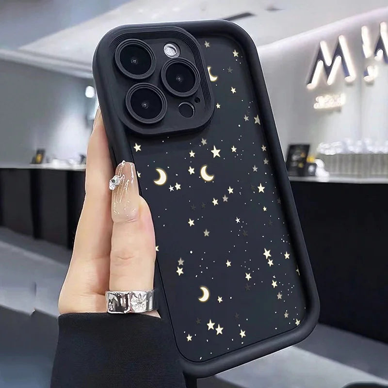 Funda de Teléfono con Estampado de Estrellas para Samsung S26 Ultra, Fundas para Galaxy S24 S25 Plus S23 FE S22 S21 A26 A36 A56 A35 A55 A34 A54 A53 A52S