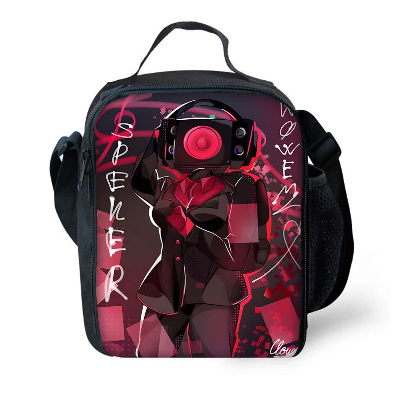 Mochila de baño Skibidi escolar para niños con bolsas para el almuerzo, bolsas para lápices, mochilas escolares para niños y niñas, el mejor regalo