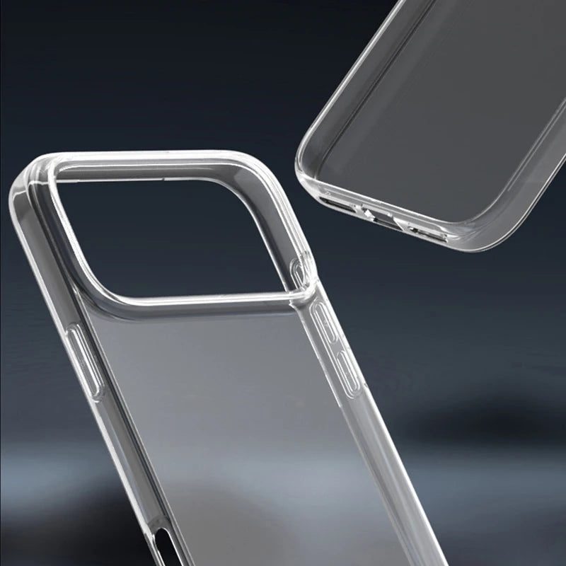 Funda de teléfono transparente de silicona suave TPU para iPhone 17 Pro Max, fundas ultrafinas transparentes a prueba de golpes para iPhone 17, funda trasera de aire