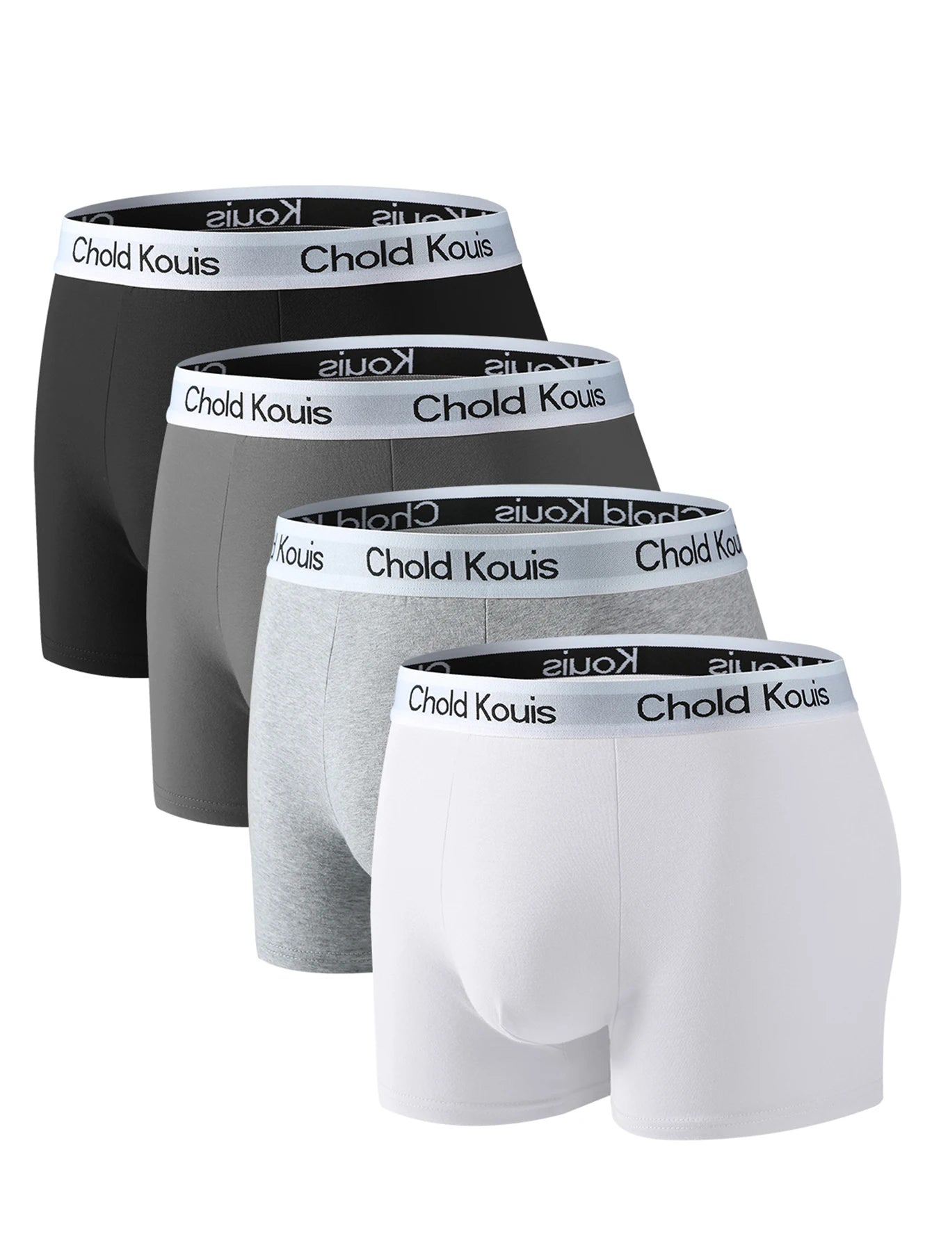 Ropa interior para hombre de 4 Uds., ropa interior boxer athleisure cómoda, suave y transpirable, ropa interior boxer sencilla y moderna para hombre