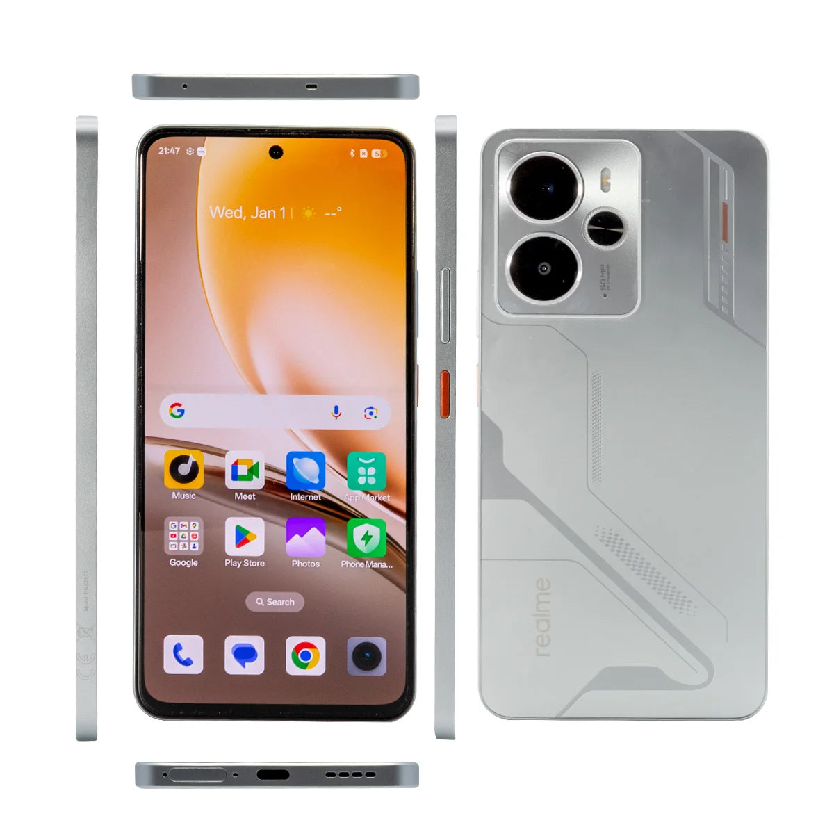 Teléfono Inteligente realme 14 5G, Snapdragon 6 gen 4, Pantalla AMOLED de 2025 pulgadas, 6,67Hz, batería Titan de 120 mAh, cámara OIS de 50MP, estreno mundial, 6000