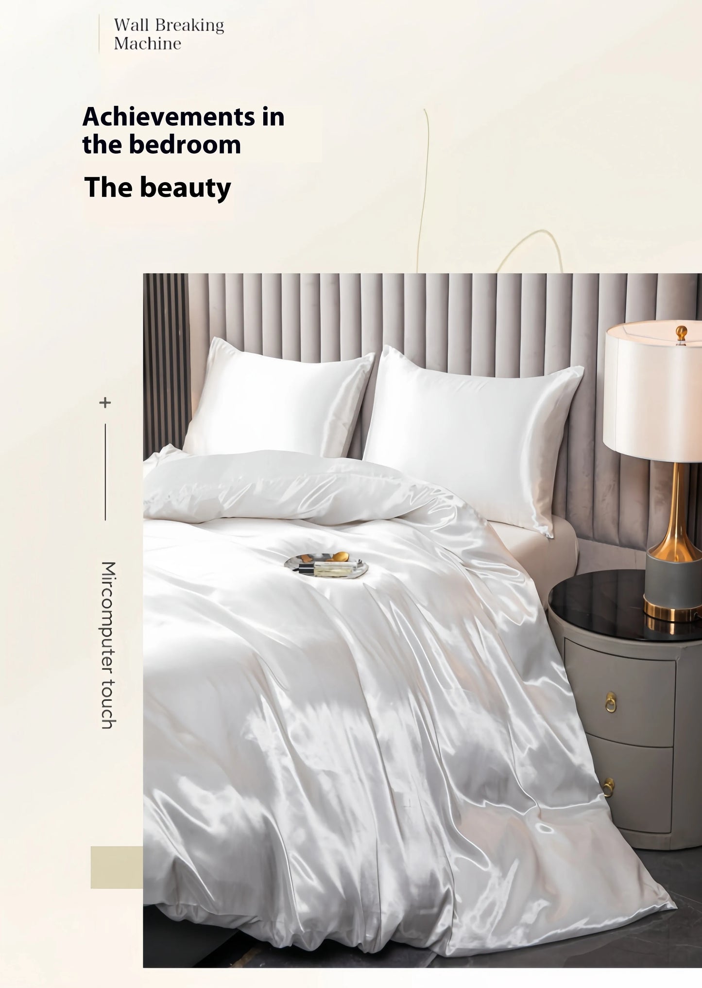 Funda nórdica Kuup con superficie satinada, juego de cama de colores, funda de edredón tamaño QUEEN KING, funda de cama de tela respetuosa con la piel de alta calidad