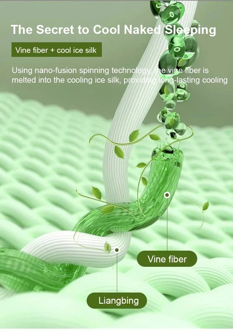 Colchoneta refrescante de seda helada para verano, de bambú natural plegable de doble cara, para camas de 1.5/1.8m, ideal para dormir sin ropa en el hogar o dormitorio.