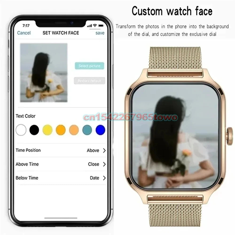 Reloj inteligente para Android IOS, pantalla HD de 1,83 pulgadas, Bluetooth, llamada, mensaje, alerta, música, modo deportivo, reloj inteligente para hombres y mujeres, regalo