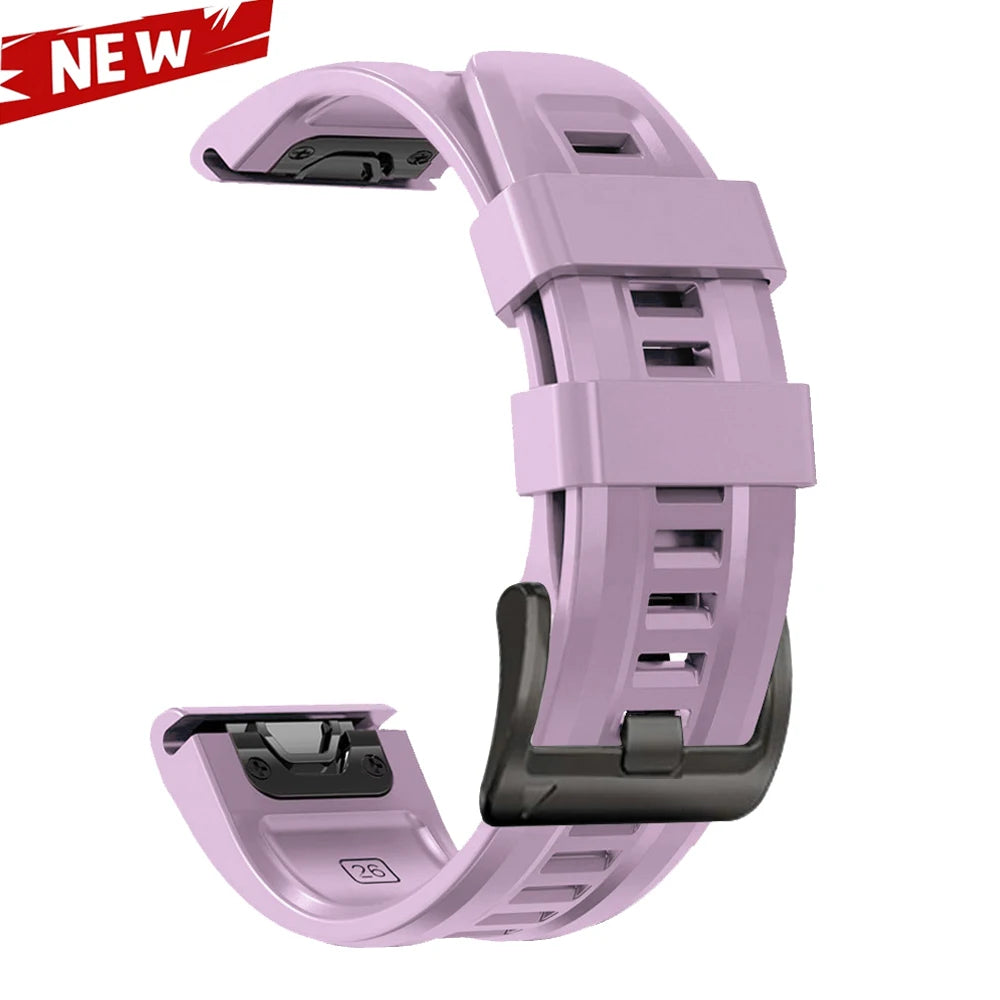 Correa deportiva de silicona QuickFit de 26 y 22mm para Garmin Fenix 7 7X PRO 6 6X GPS 5 5X Plus 3 HR Epix Pro instinto 2X