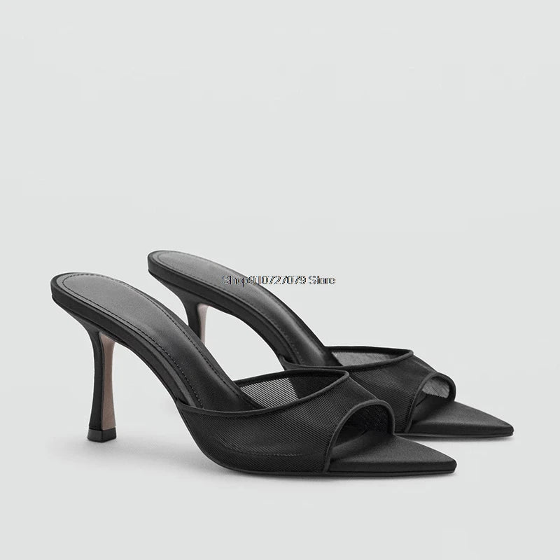 Sandalias de Tacón Alto para Mujer, Primavera-Verano 2026, Nuevas Sandalias Elegantes de Cuero Pintado, Sandalias de Tacón Alto para Uso en Exteriores