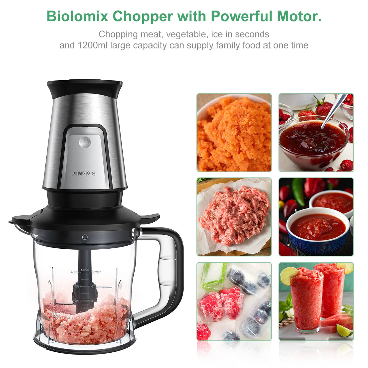 Mezclador eléctrico multifuncional para el hogar, exprimidor, palo de cocina, máquina de suplemento alimenticio, picadora de carne