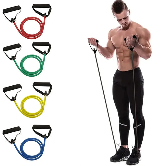 Bandas de Resistencia con Asas – Set de Entrenamiento de Fuerza para Gimnasio en Casa para Hombres y Mujeres