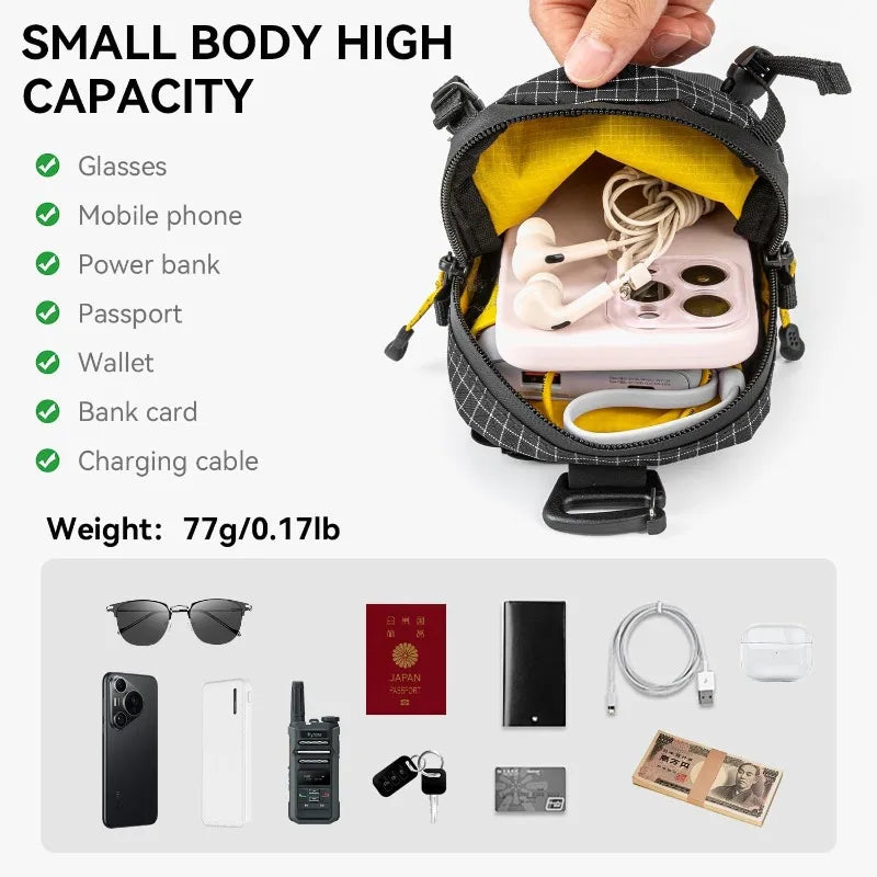 Correa de mochila para el hombro, bolsa para teléfono inteligente, correa impermeable para deportes, senderismo, camping, ligera