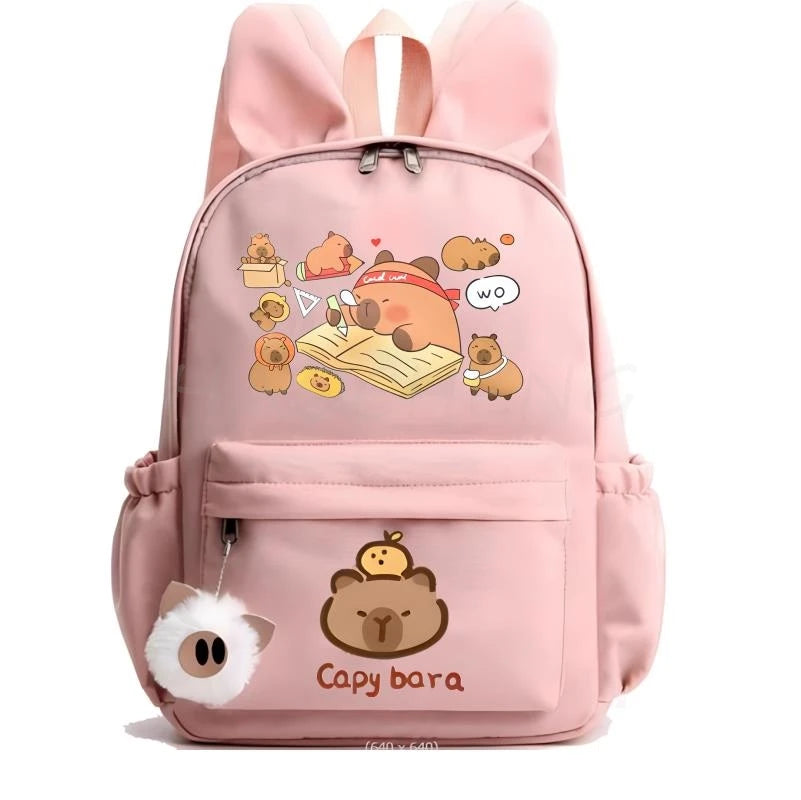 Mochila Capybara, Mochila bonita para niña, niño, estudiante, adolescente, Mochila para niños, mochilas escolares informales para mujeres, juguete de regalo de cumpleaños para niños