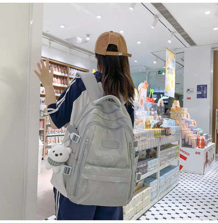 High-looking Backpack for Girls Lightweight and Large-capacity Schoolbag for Middle and High School Students Casual backpacks 배낭