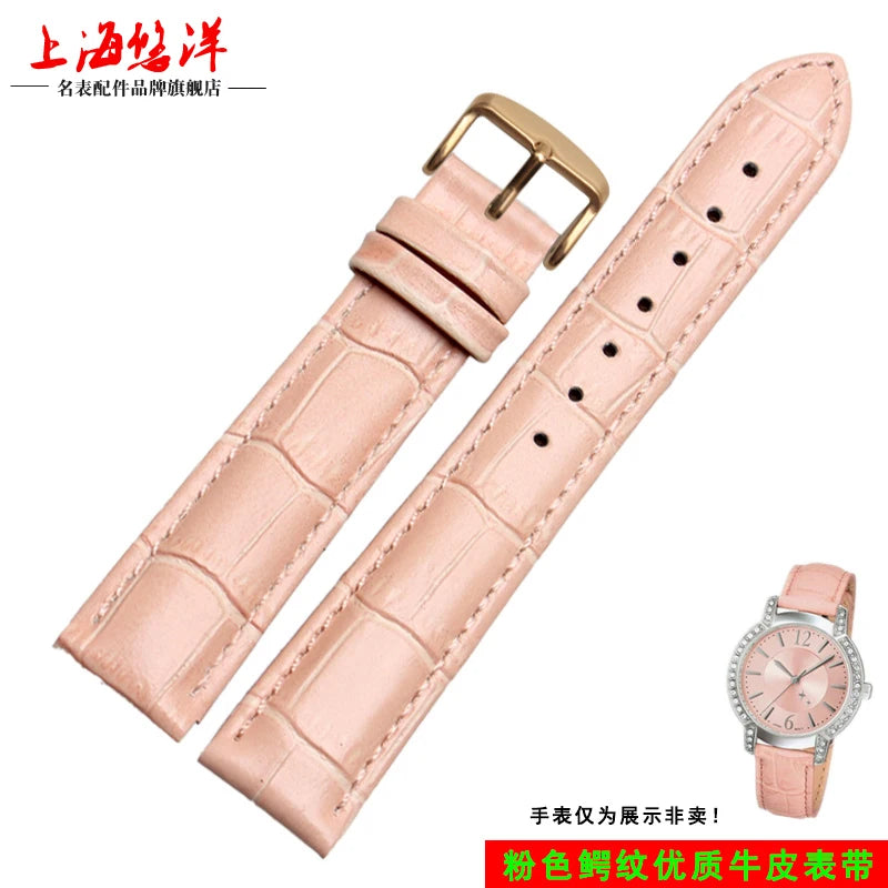 10mm 12mm 14mm 15mm 16mm 18m blanco rojo rosa para Casio Tissot correa de cuero genuino correa de reloj de mujer accesorios de pulsera