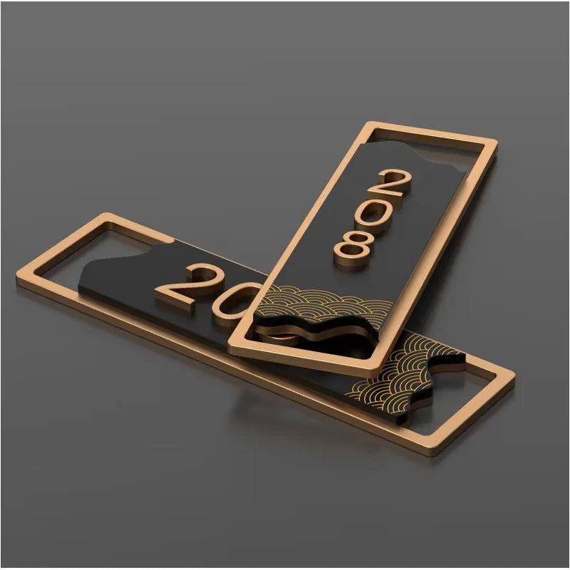 Placas de Puerta Modernas de Acrílico, Personalizadas con Corte Láser 3D, Número Vertical para Tienda, Apartamento, Villa, Hotel, Buzón, Cafetería, Bar