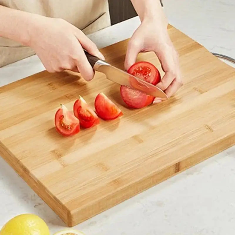 Tabla de cortar de cocina, tabla de cortar de madera maciza gruesa, disponible en doble cara, tablas de cortar rectangulares para frutas, verduras y carne