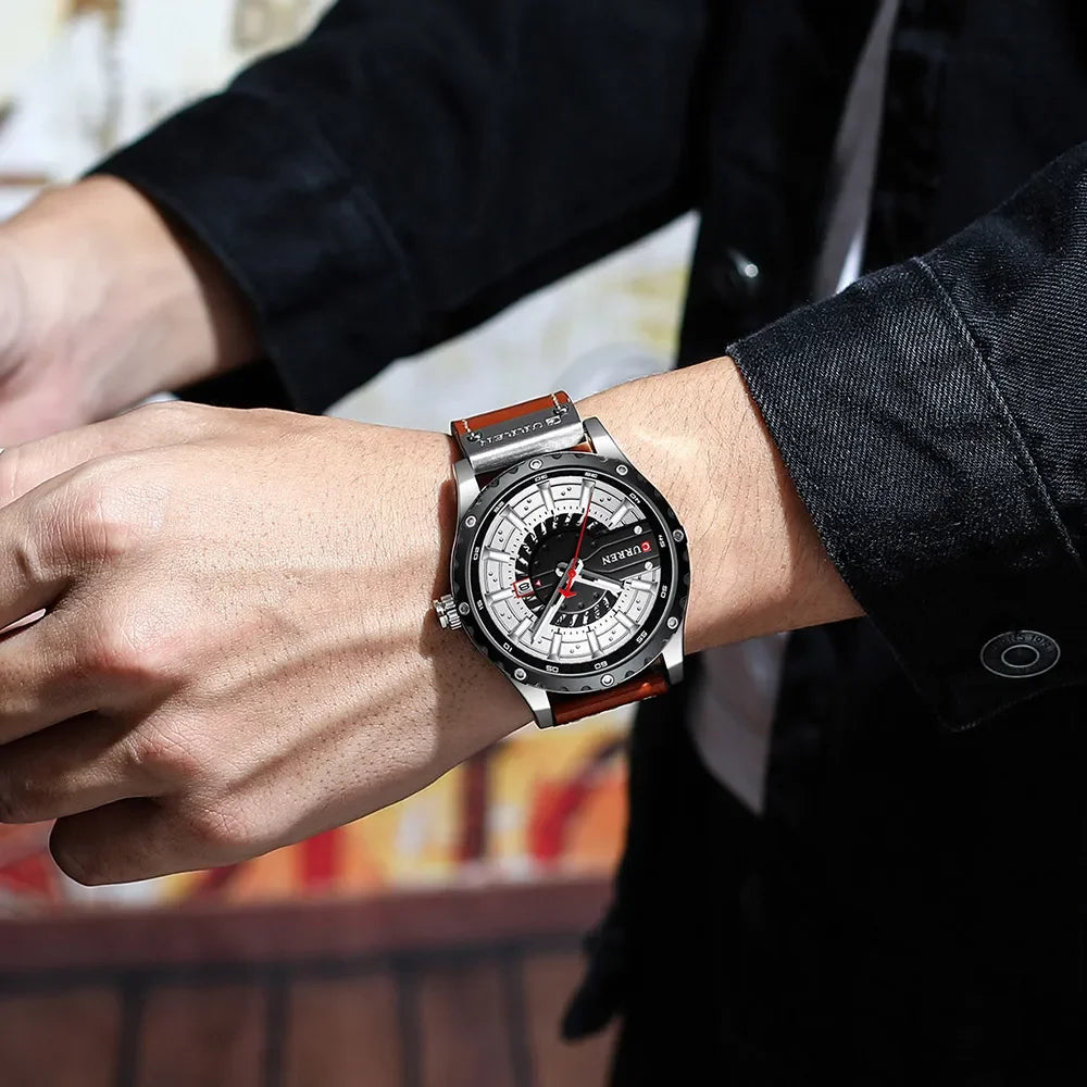 Marca CURREN, reloj de cuarzo para hombre, nueva moda, resistente al agua, informal, de negocios, militar, reloj para hombre, relojes con fecha automática, reloj Masculino