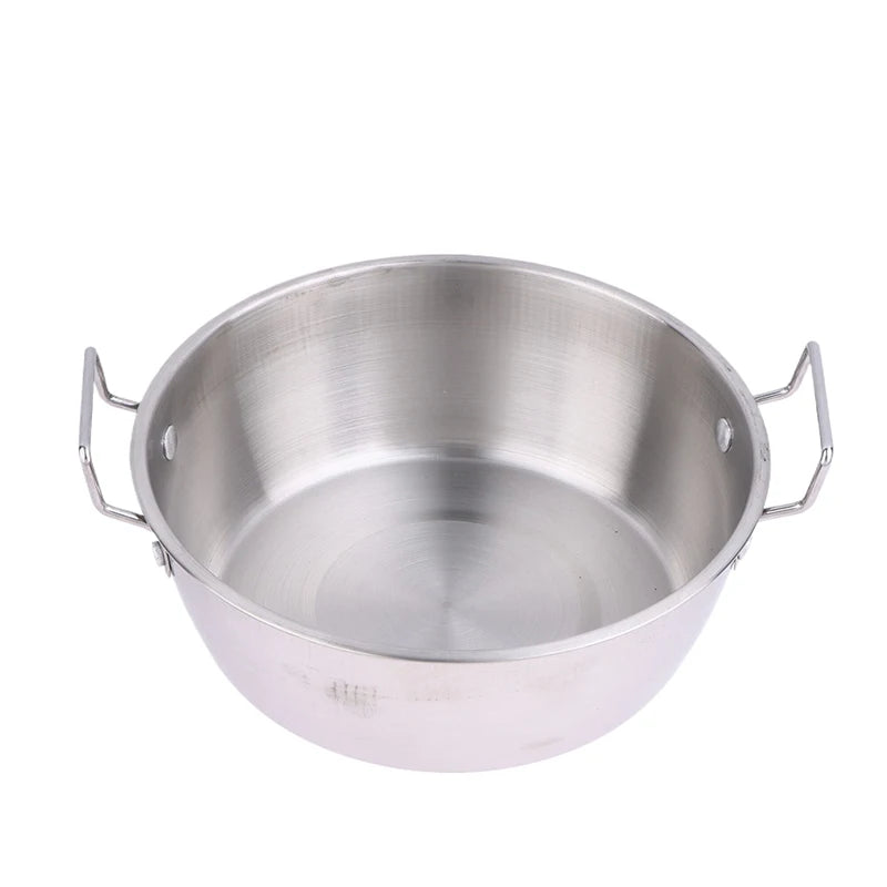 Olla de arroz y mariscos de acero inoxidable, sartén Paella para cocinar en casa, platos para Picnic, utensilios de cocina, cacerola, ollas secas con mango para Cocina