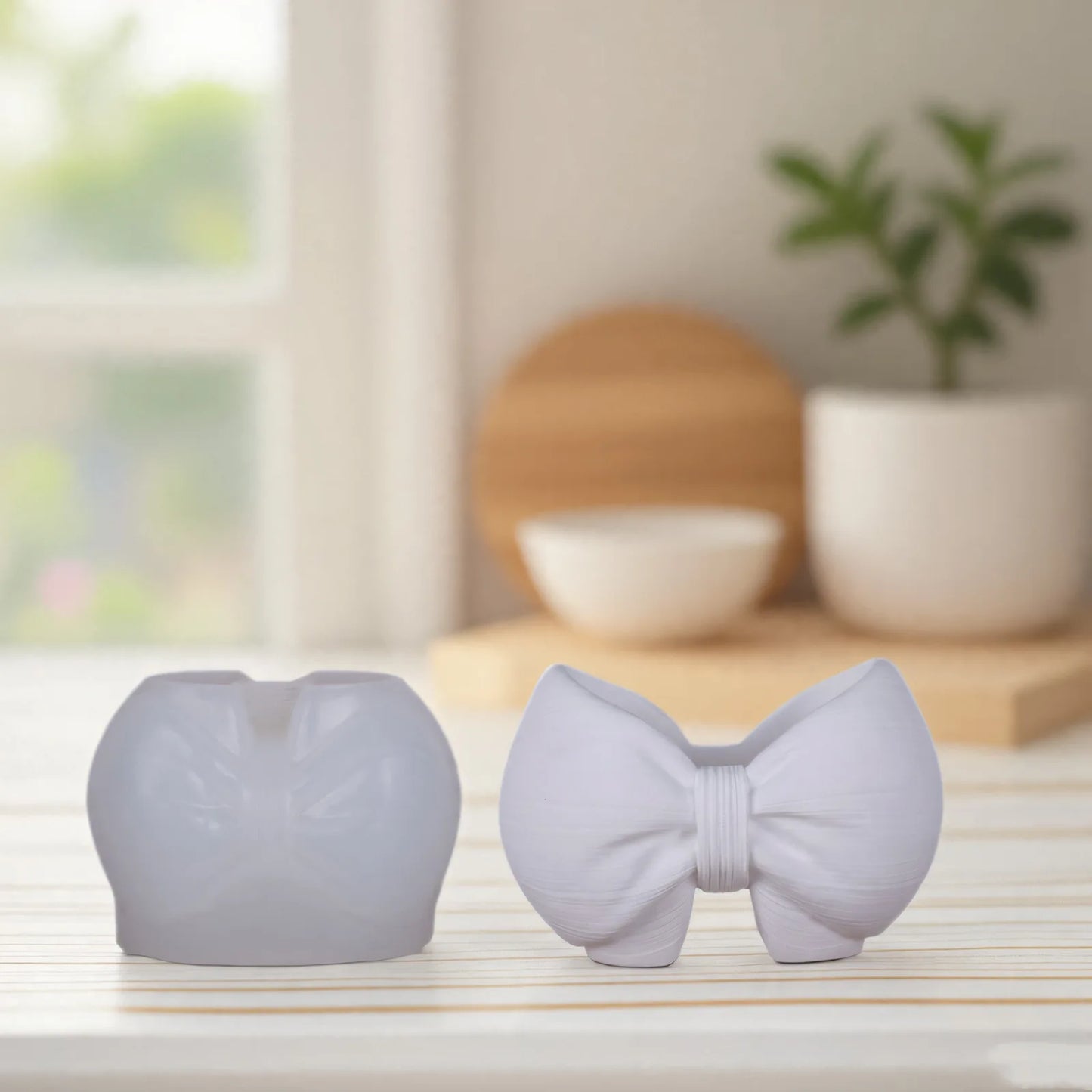 Modelo con Molde de Silicona 3D con Diseño de Lazo. Muy adecuado para hacer manualidades con resina epoxi, soporte para brochas de maquillaje, tanque de almacenamiento, F
