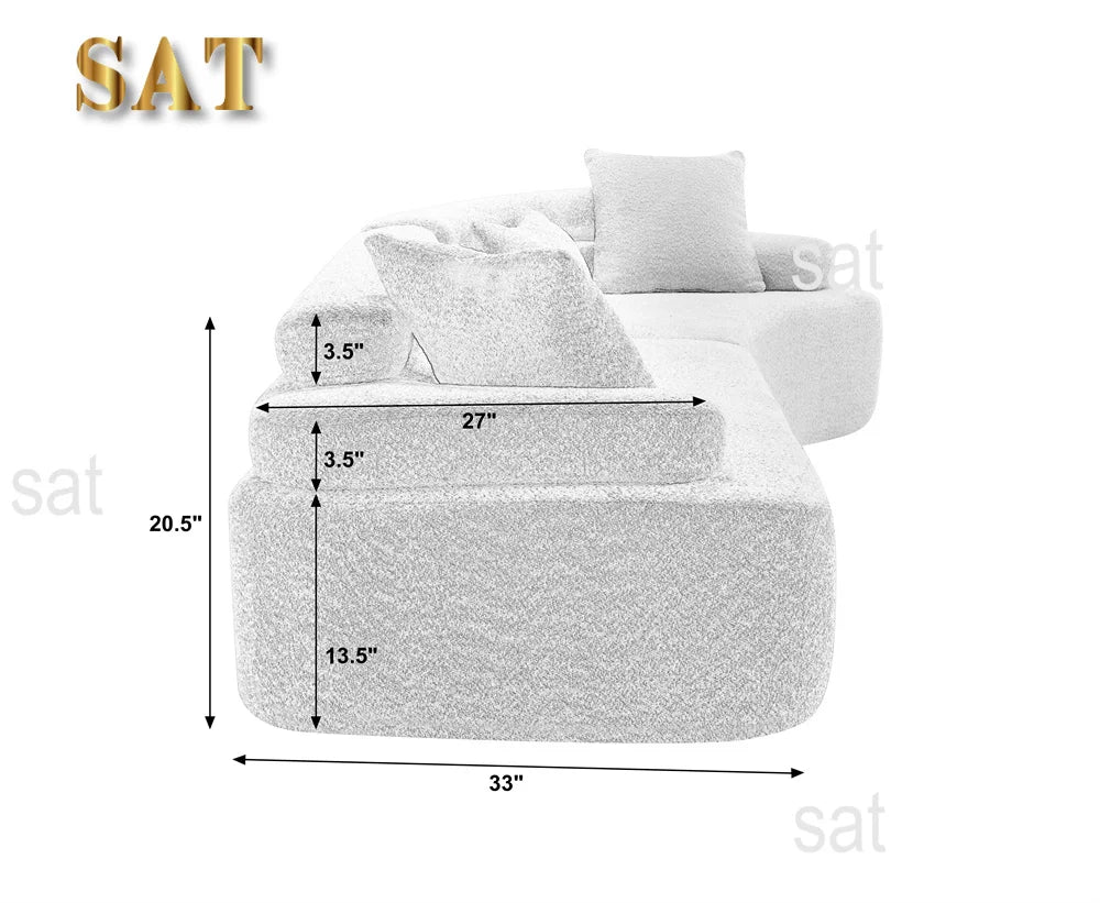 Sofá Modular de Tela con Compresión al Vacío, Sofá sin Estructura en Caja