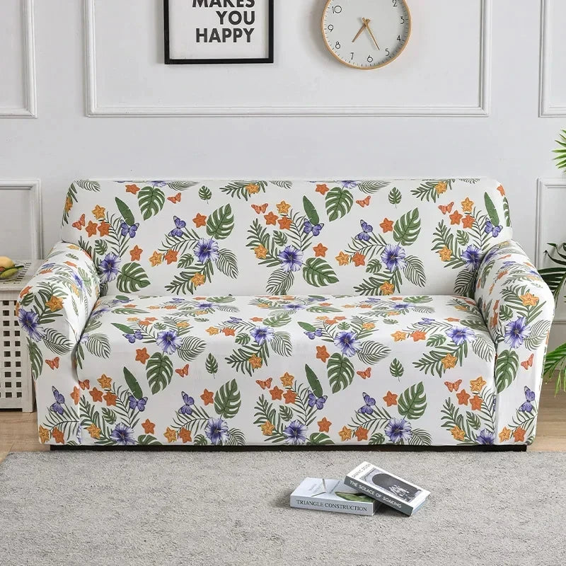 Funda de sofá elástica con estampado de flores, funda de sofá de LICRA antisuciedad, Protector de muebles para dormitorio, oficina, sala de estar, decoración del hogar, 1 ud.