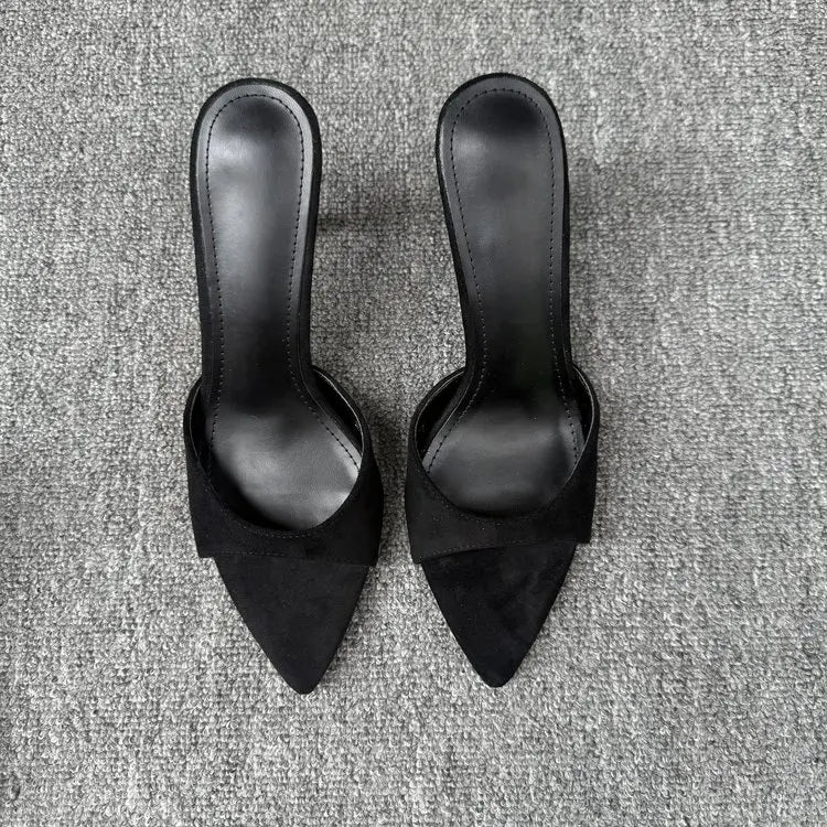 Nuevas sandalias sexys de tacón alto y fino para mujer, estilo callejero, para fiesta, sandalias de stripper, de verano, con punta abierta, fáciles de poner.