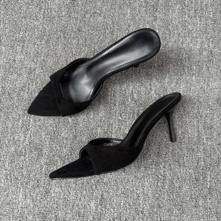 Nuevas sandalias sexys de tacón alto y fino para mujer, estilo callejero, para fiesta, sandalias de stripper, de verano, con punta abierta, fáciles de poner.