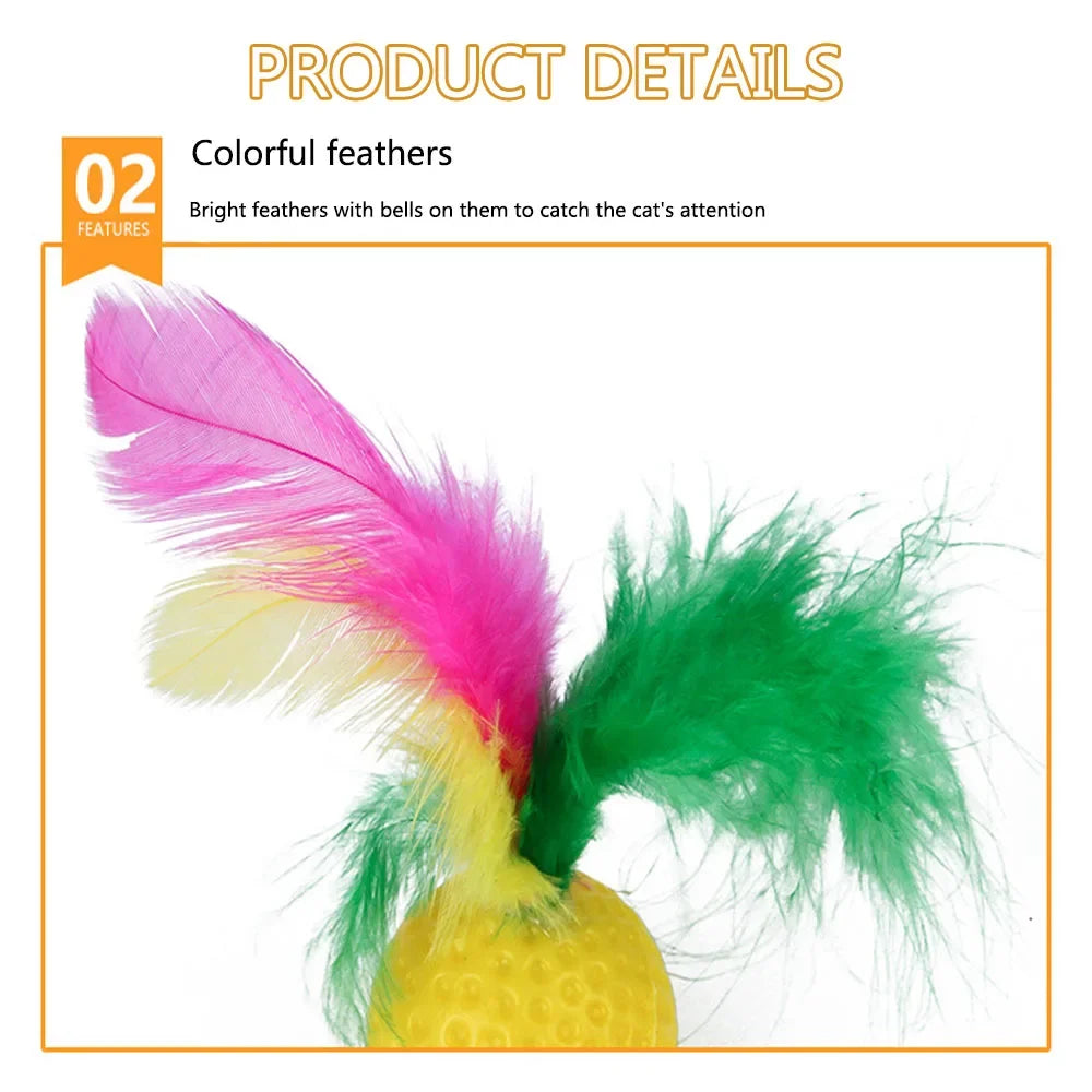 Paquete Variado de Juguetes para Gatitos - Set Combinado de Juguetes para Gatos, Juguete Divertido para Gatos, Varita con Ratón de Sisal, Bola con Campana, Suministros para Gatos