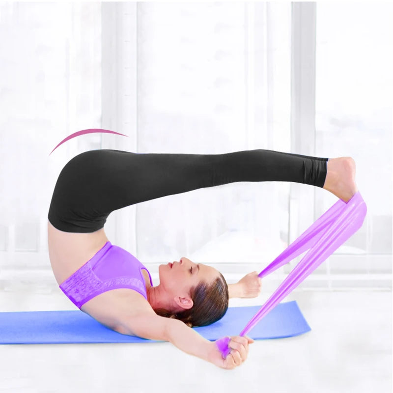 Bandas elásticas de entrenamiento largo, banda de resistencia para Yoga, Pilates, para ejercicio físico de la parte inferior del cuerpo, fuerza en el hogar
