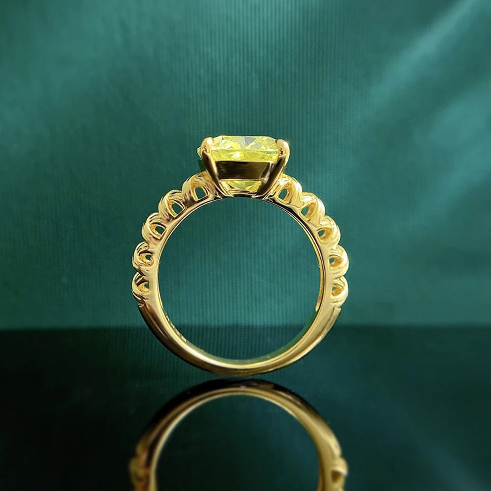Wong Rain-Anillo de Plata de Ley 925 chapado en oro de 18K para mujer, anillo de joyería fina de boda con peridoto de 9x11MM, venta al por mayor