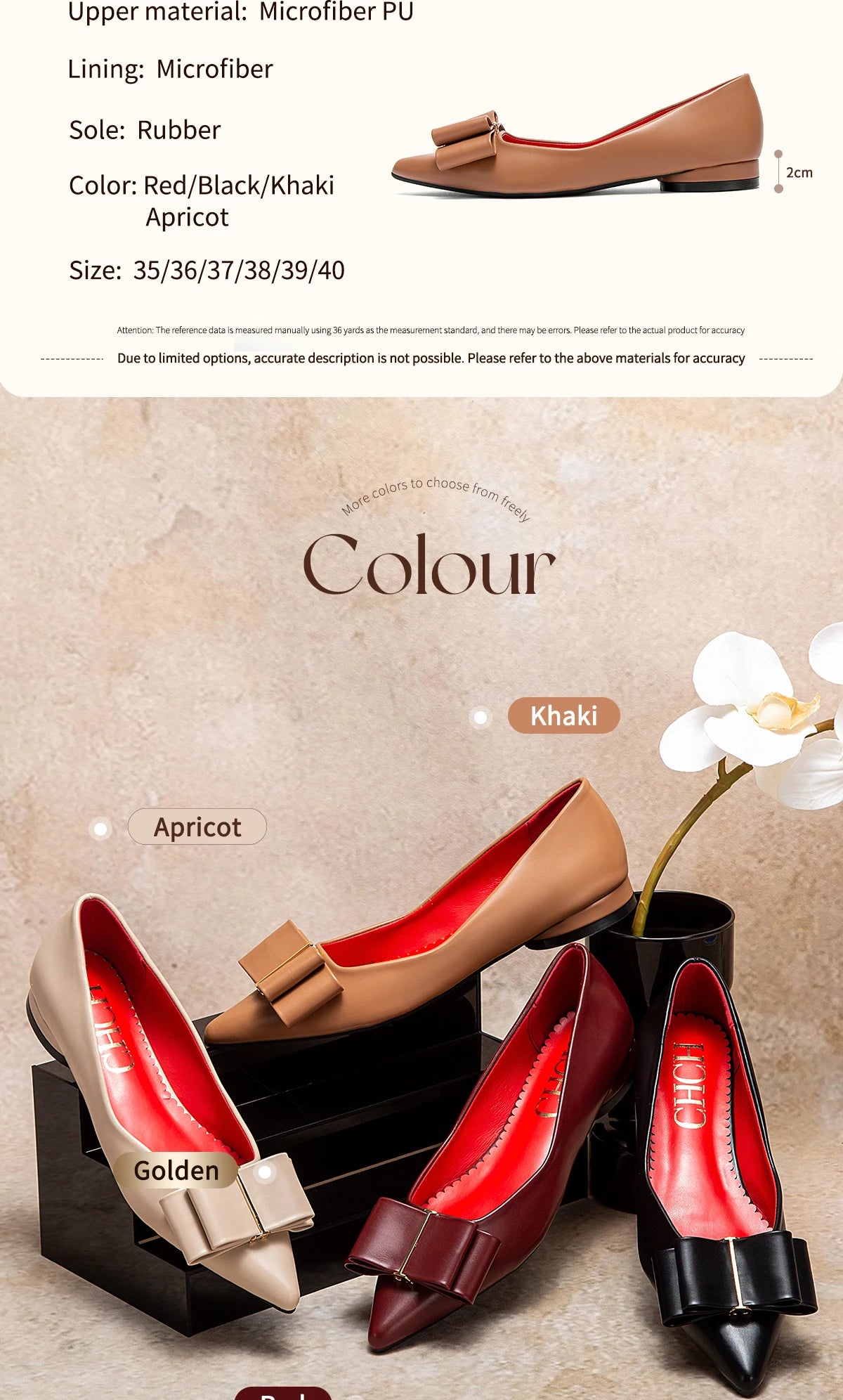 CHCH Zapatos planos para mujer Nuevos zapatos de negocios con lazo puntiagudo negro Zapatos cómodos para ir al trabajo para mujer