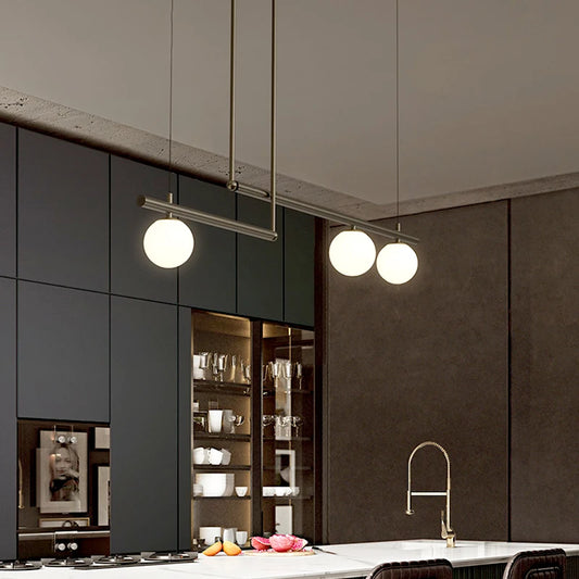 Lámpara colgante para el hogar, candelabro LED moderno minimalista para sala de estar, luz colgante lineal Simple para restaurante, tienda creativa nórdica