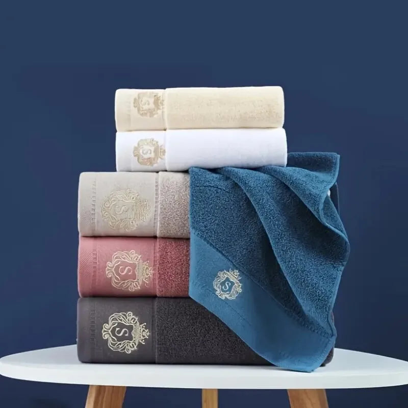 Juego de toallas de baño de algodón bordado, toallas de baño grandes de 70x140cm y 35x75cm, toallas de uso diario para ducha facial, 1/2/3 Uds.