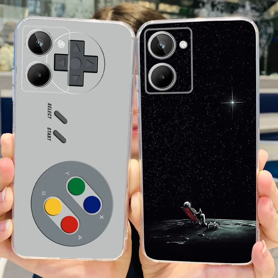 Para Realme 10 4G RMX3630 funda de teléfono suave de silicona TPU a prueba de golpes para Realme 10 funda protectora trasera con diseño de dibujos animados bonitos