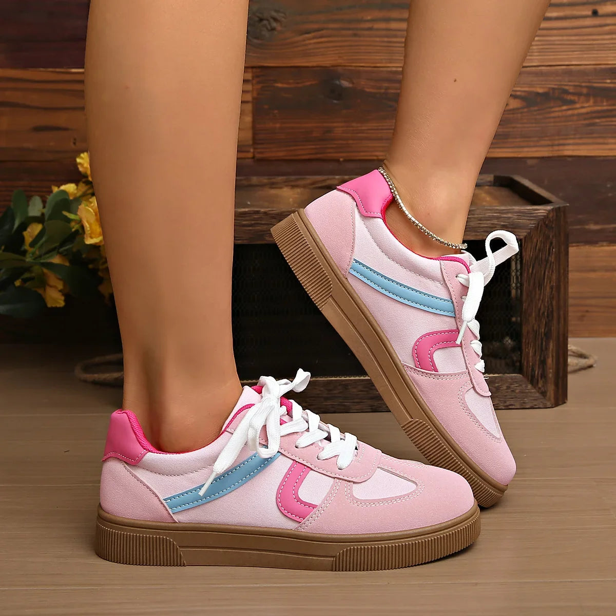 Zapatillas Deportivas Planas para Mujer, Oferta, Colores Variados, Primavera Otoño, Nuevo Estilo, Casuales, para Estudiantes, Suela de Goma