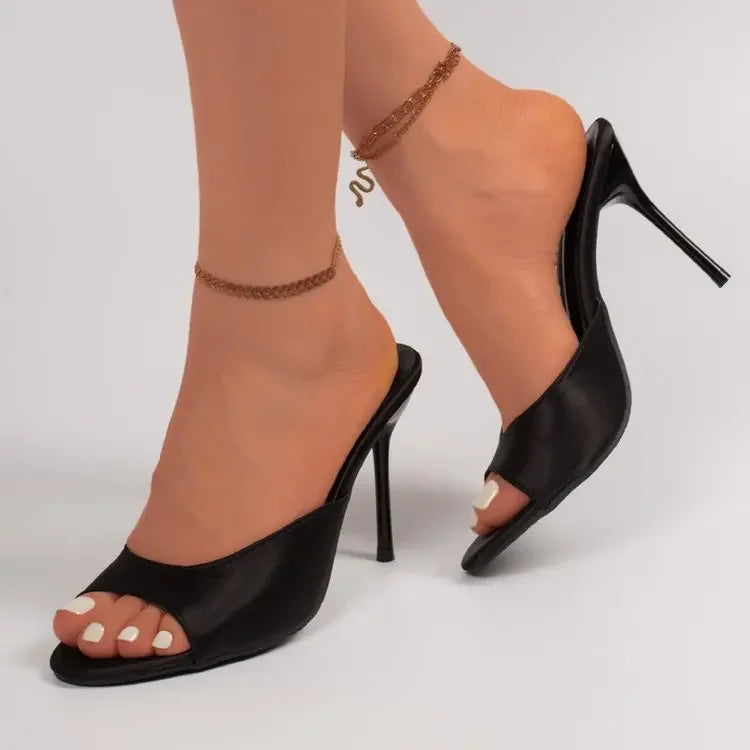 Nuevas Sandalias de Tacón Alto y Fino para Mujer, Verano 2026, con Punta en Pico, Elegantes y Sexys, Tipo Peep Toe, Estilo Stiletto