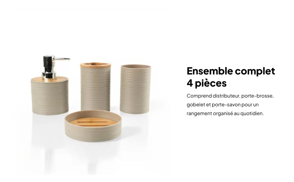 Juego Completo de Accesorios de Baño, Kit de Artículos de Aseo de Plástico Moderno, Jabonera, Portacepillos de Dientes, para Decoración del Hogar y Hoteles