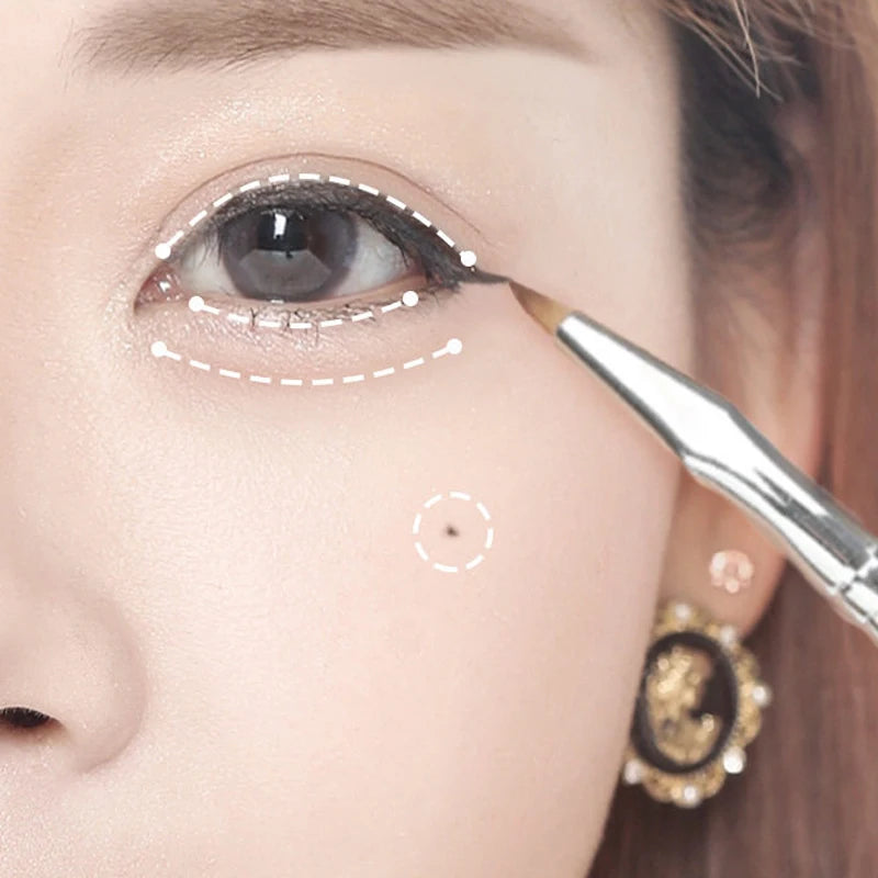 Set de 7 Brochas Profesionales para Maquillaje de Ojos, Brocha Angulada para Delineador y Corrector, Herramienta para Sombra de Ojos y Aegyo Sal